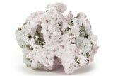 Cubic Pyrite and Quartz Crystals on Rhodochrosite - Peru #240648-3